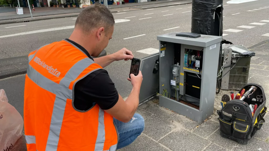 Blokland vastleggen binnenkant elektra